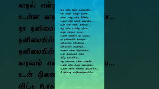 kannukulla nikkira en kadhaliye #love #tamillovesonglyrics #shortsfeed #albumsong