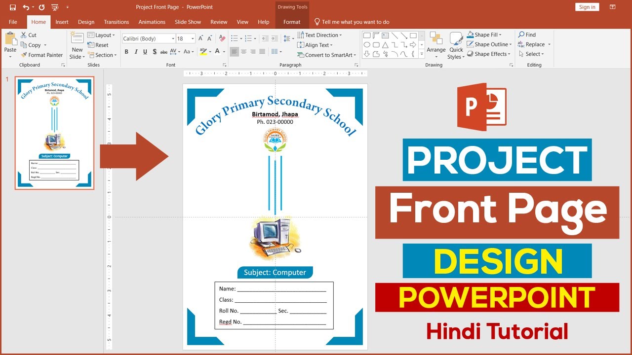 front page of group presentation