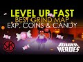 Level up fast  best grind map for coins candies and experience  roblox tower heroes 