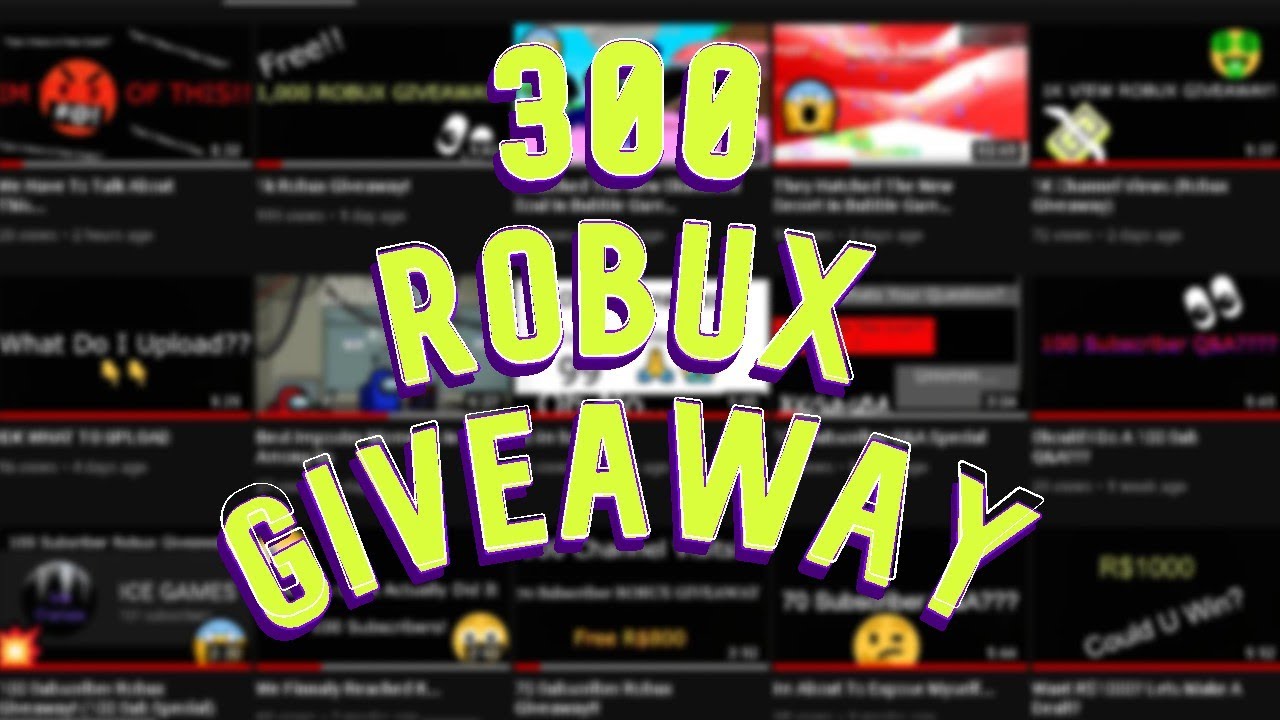 300 Robux Giveaway! - YouTube