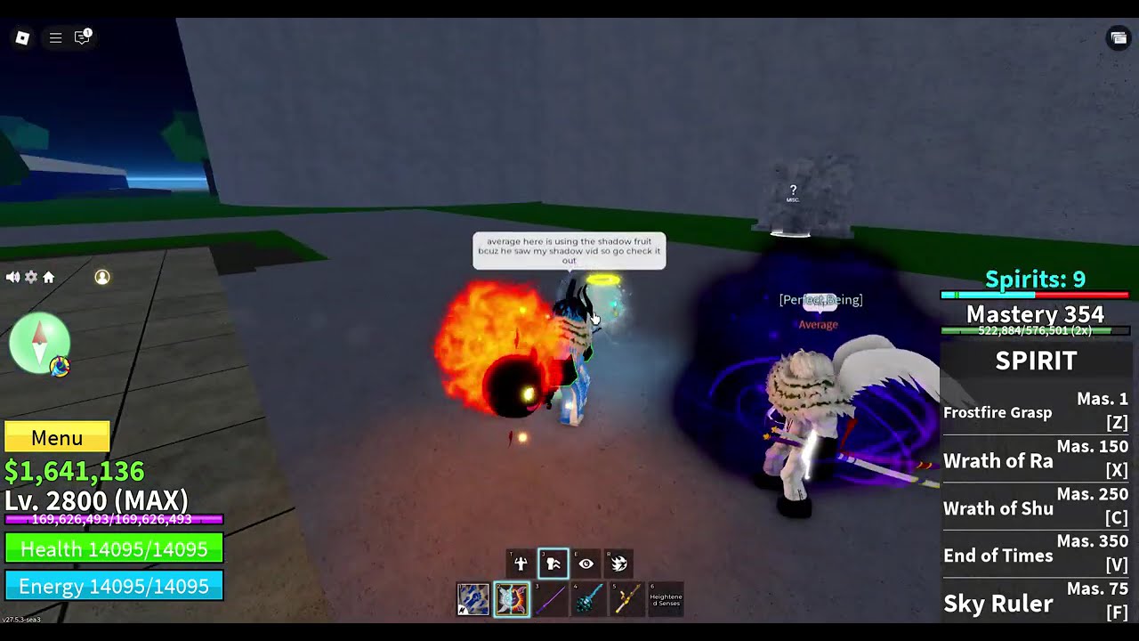 best spirit combo? spirit c x grav blade z spirit v gh x z c its a one shot