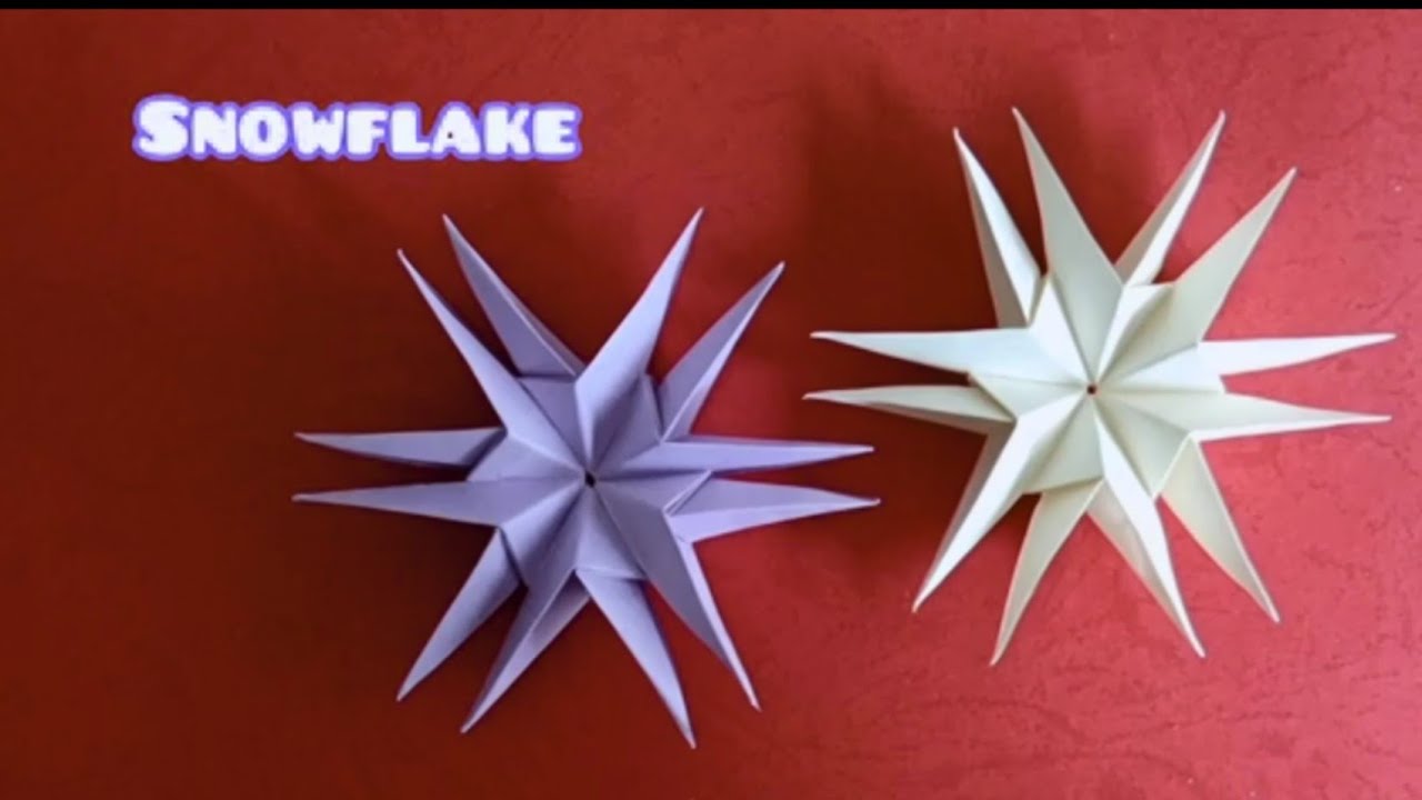 Origami Snowflake/ Paper Star for Christmas 折纸雪花