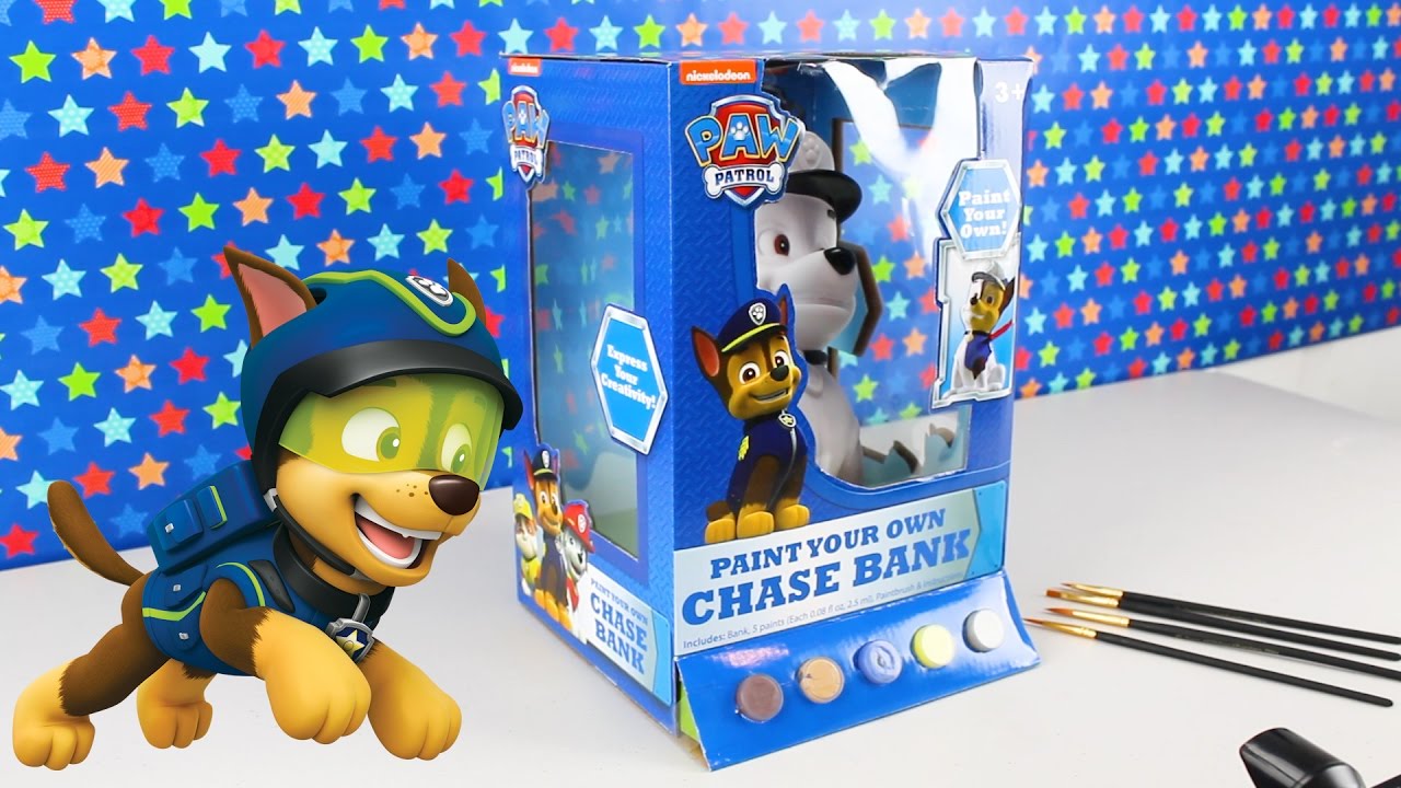 Paw Patrol Paint Your Own Chase Bank