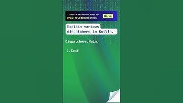 1 Minute prep - Types of Kotlin dispatchers #kotlin #kotlinmultiplatform #dispatchers #concurrency