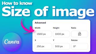 How to know the size of image in Canva