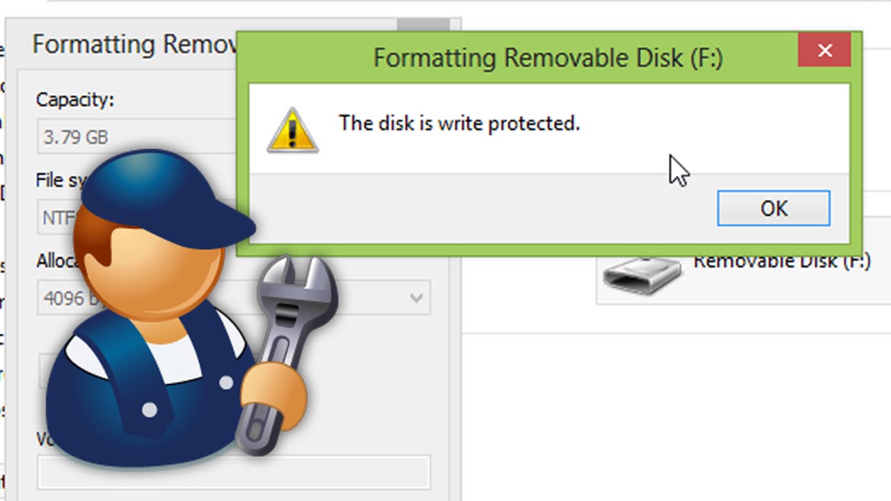 How to fix the disk is write protected