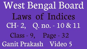 Laws of Indices Part 5 | Class IX Math Chapter 2 | WB Class 9 Math Chapter 2 | West Bengal Board |