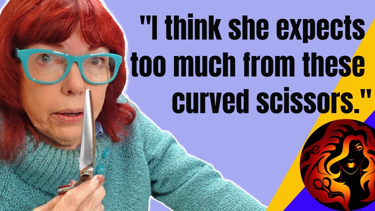 Bending and Sharpening Dropped Curve Groomer Scissors Bonika Shears