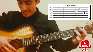 Gitar Dərsi 1- Caddelerde Rüzgar, Akorlarımız Am,E Və Dm Ətraflı Izah Videoda