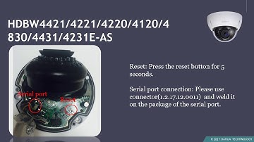 Hướng Dẫn Cách “Reset Default”cứng Camera IP Của DSS Dahua
