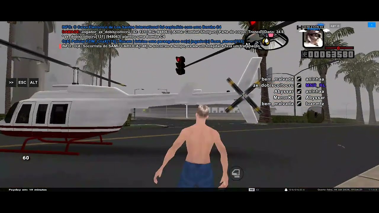 Ant rp matando sem motivo e logo após mandando SAMU 