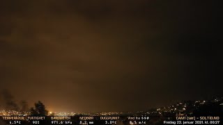 Timelapse Cam 1 - Natt til 22. januar 2021