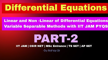 Differential Equations | Part-2| IIT JAM MATHS | csir net | zap and TS Set maths | MSc Entrances