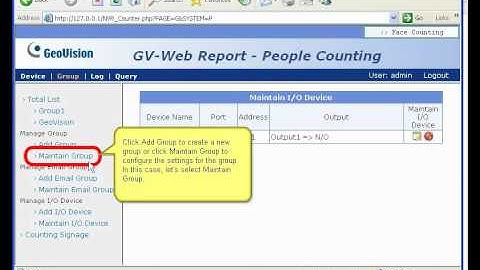 GeoVision Web Report - WebReport trigger output
