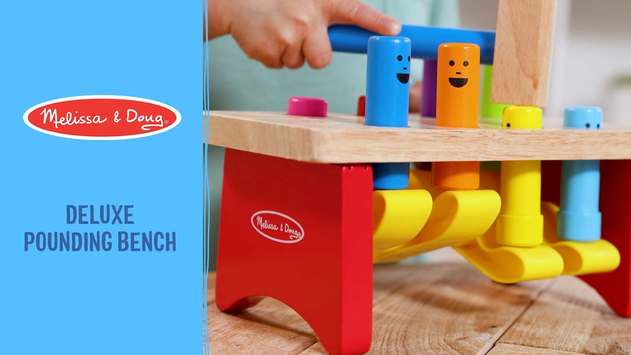 Melissa & Doug Deluxe Pounding Bench - YouTube