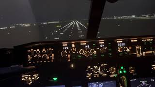 Smooth Visual Landing at JFK in 737 Flight Simulator