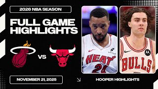 Miami Heat vs Chicago Bulls Full Game Highlights | Nov 21 | 2026 NBA Season