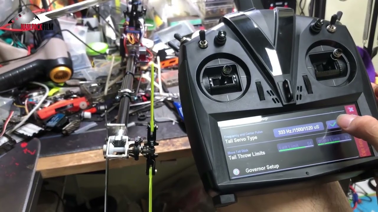 Setup đơn giản với tay vcontrol touch - Cài đặt heli với tay vcontrol