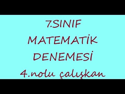 7.SINIF TÜRKİYE GENELİ MATEMATİK DENEMESİ ÇALIŞKAN YAYINLARI
