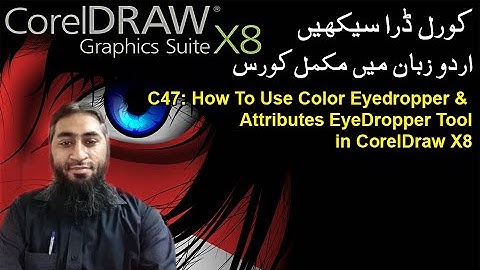 Color Eyedropper & Attributes EyeDropper Tool in CorelDraw X8 ll C47 ll [ Urdu - हिंदी ]