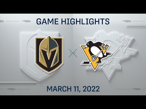 NHL Highlights | Golden Knights vs. Penguins - Mar 11, 2022