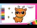 Cómo dibujar un RENO KAWAII - ideas de dibujos fáciles Paso a paso