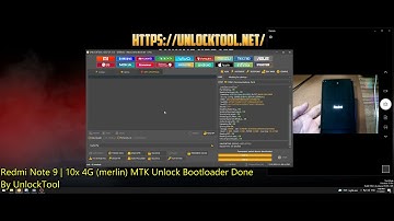 Unlock Bootloader Xiaomi MTK (Redmi Note 9 , 10X 4G (merlin) Done By UnlockTool
