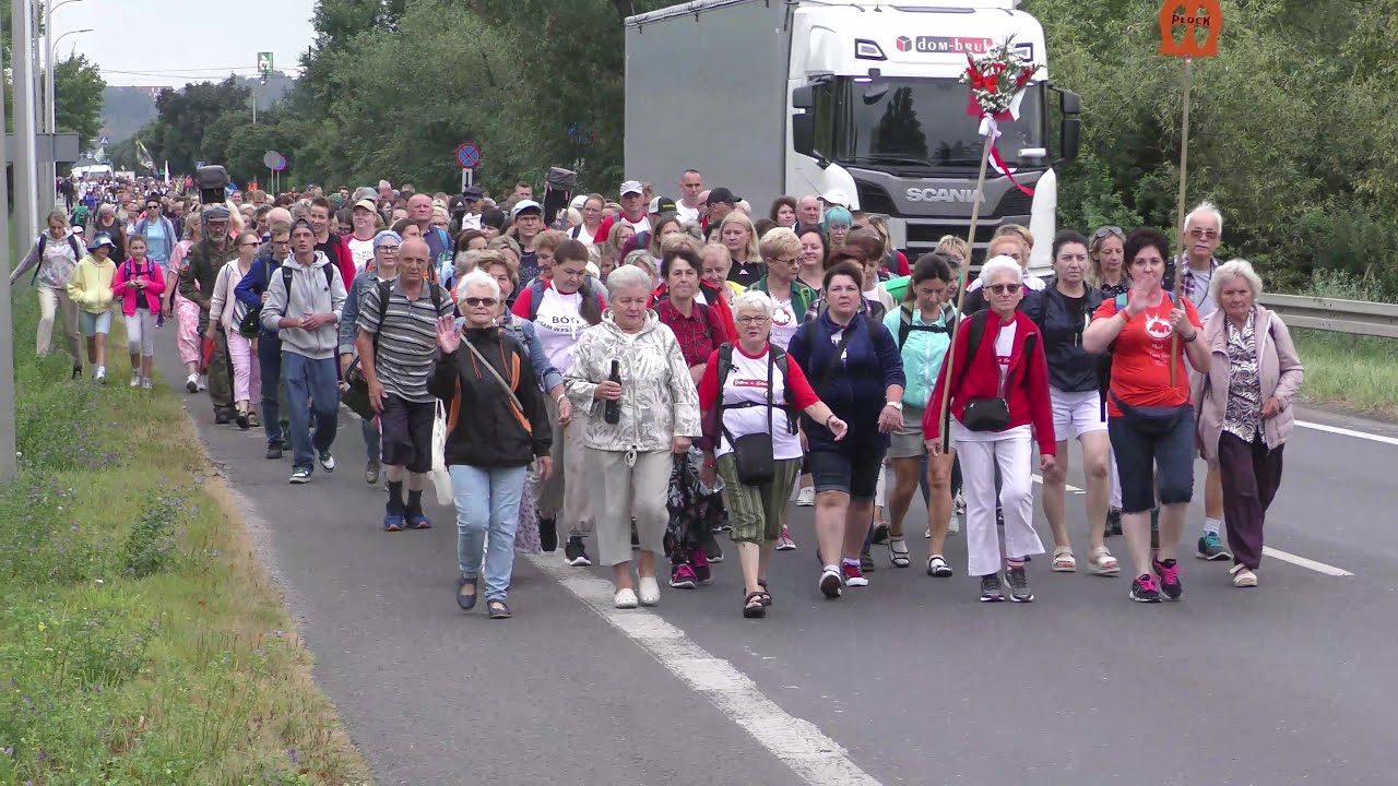 Płocka Pielgrzymka 2024 -  wyjście z Płocka