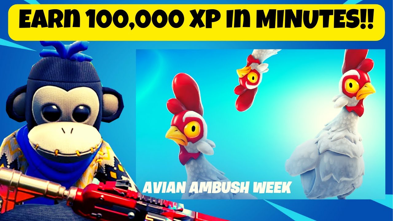 FAST XP - How To Deal Damage With A Chicken Peck - With Avian Ambush Week Fortnite Challenges Guide