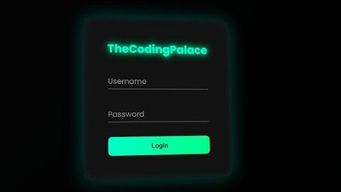 3D Glowing Login Form Using HTML, CSS & JavaScript 2026  Modern UI Design Tutorial 🚀