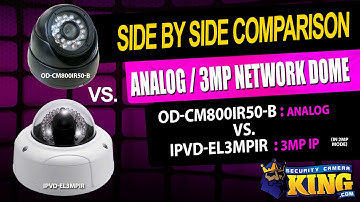 Side by Side Comparison: Analog VS. 3 Megapixel Network Dome Camera