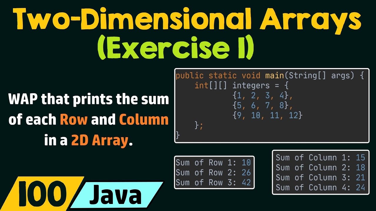 2d array assignment java