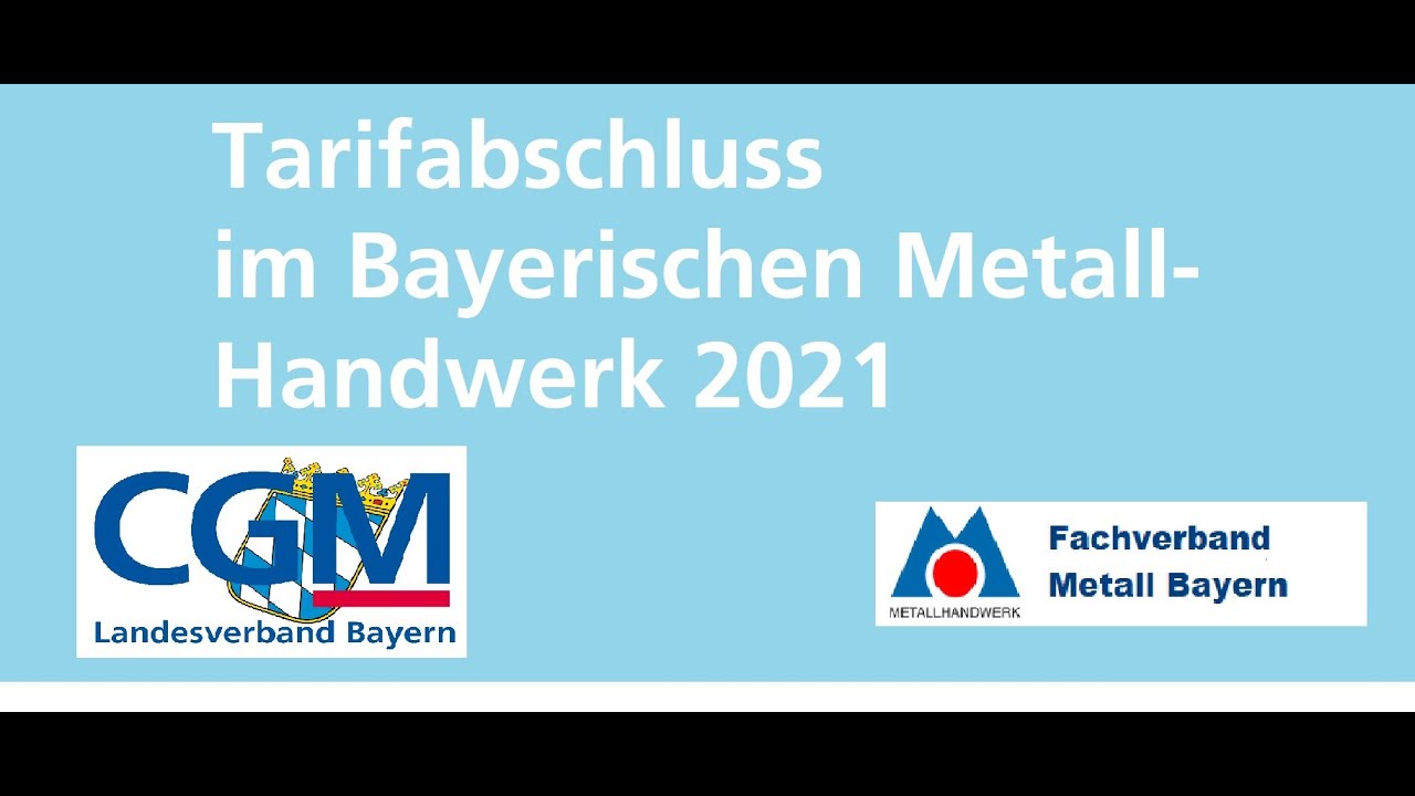 Tarifabschluss Metall Handwerk Bayern 2021