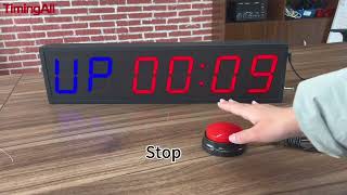 Revolutionize Your Workouts with This Gym Timer's Responsive Red Start/Stop Button!