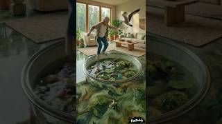 Luxury Epoxy Floor with Nature-Inspired Green Colors \u0026 Circular Aquarium Amazing Home Transformation
