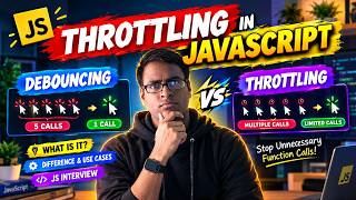 🔥 Throttling in JavaScript Explained! | Debouncing vs Throttling 🤯