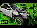 BMW X5 F15 . The front end rebuilding. Ремонт переда.