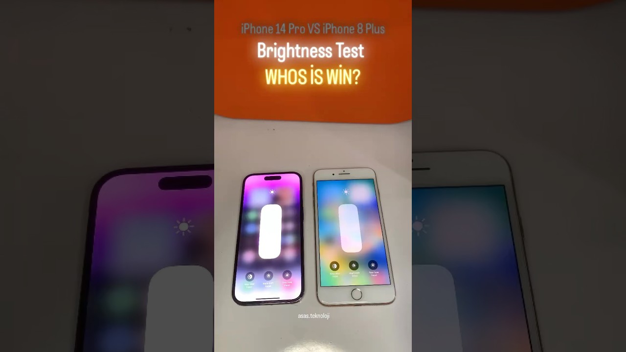 iPhone 14 Pro VS iPhone 8 Plus 📲 Brightness Test-Who is win? ☠️