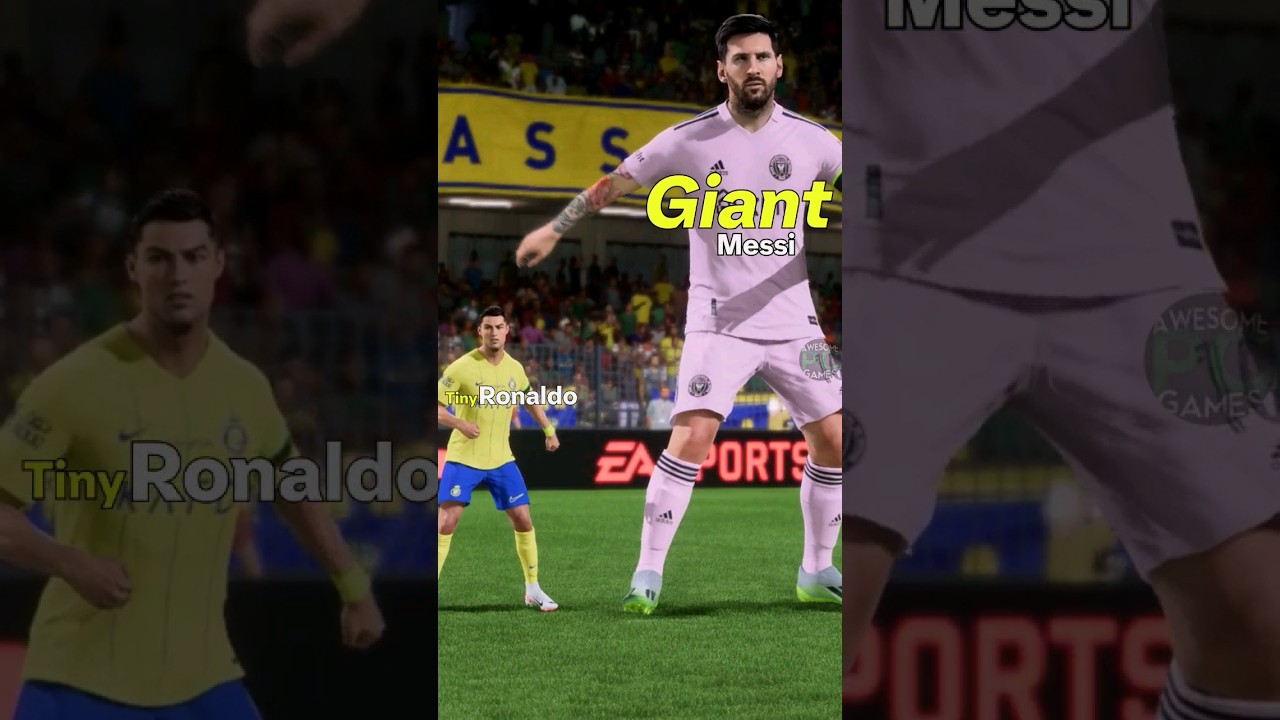 tiny RONALDO vs giant MESSI - RACE🏅