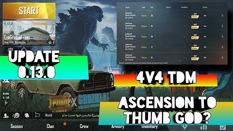 4v4 TDM Ascension to Thumb God? Pubg Mobile Update 0.13.0