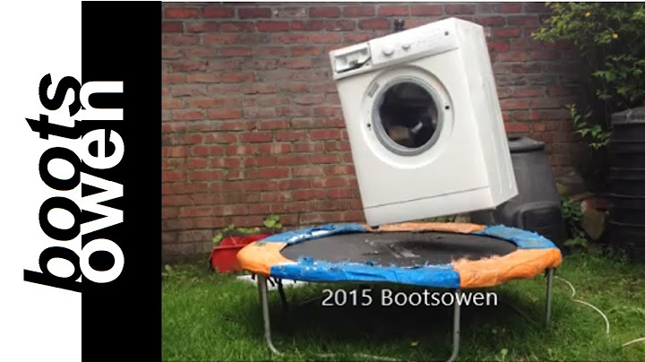 Washing machine brick bouncing on trampoline
