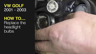 How to Replace the headlight bulbs VW Golf 2001 to 2003 2003 Volkswagen Golf Bolt Pattern