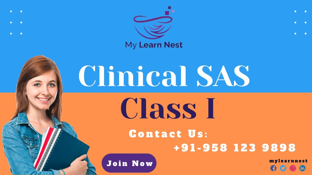 Best Clinical SAS Training in Hyderabad | SAS Training | My Learn Nest | Class 1