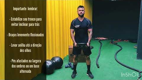 Flexão de ombros com anilha
