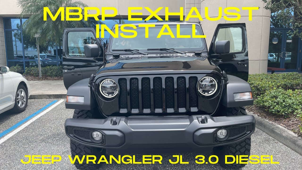 Jeep Wrangler JL Muffler Delete  Diesel | Before and After - YouTube