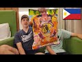 Americans Try EPIC Filipino Snacks in the Philippines! (Oishi Weeshee Bag)