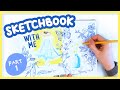 Fill my sketchbook with me! Ink drawing process ✒️