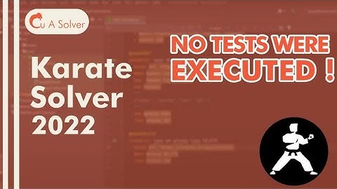 No tests were executed | Karate Framework