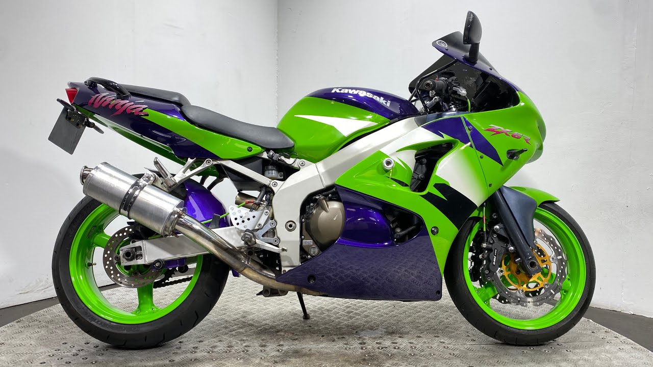 KAWASAKI ZX6R G1 1998 23K WALK AROUND / RUNNING VIDEO - YouTube