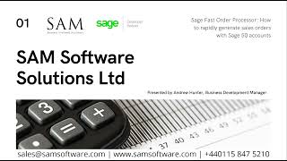 How to Speed Up Sage 50 Accounts Sales Order Processing with the Sage Fast Order Processor